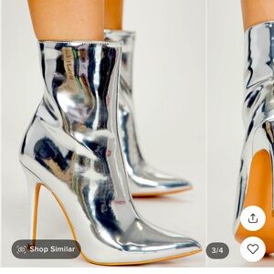 Silver booties